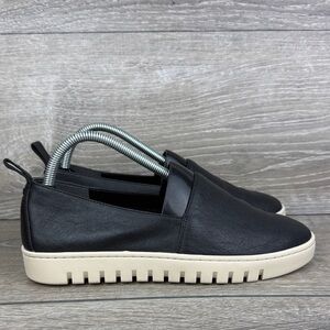 Vionic Uptown A-Line Women’s Sz 8 Wide Black Leather Slip-On Sneaker Loafers